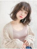 シースルーバング　波ウェーブ
