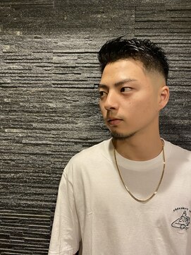 ヒロギンザ 恵比寿店(HIRO GINZA) ツーブロックビジネスショートフェードパーマコンマヘア