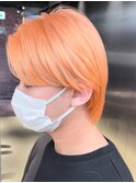 ホワイトオレンジ　ブリーチカラー　ケアブリーチ