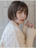 ショートボブ/レイヤーボブ/前髪カタログ/ピンクベージュ