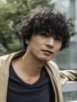 オルト(Altn) 大人の波巻きスパイラルパーマミディアムロングメンズカットヘア