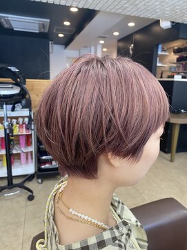 ラブリッシュ(LOVERICHE) ふんわりピンクマッシュショート【浜崎】