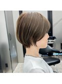 30代40代50代/大人可愛い/丸みショート/ショートボブ