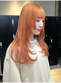 【SEEK 松尾菫菜】オレンジカラー×レイヤーカット