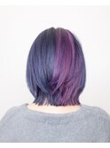 パープル#ラベンダー#ダブルカラー#ウルフレイヤー#ケアブリーチ