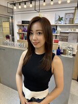 ジエクト ヴィシア(The Ect VIXIA)&nbsp;オリーブベージュ　地毛風　レイヤーカット　韓国レイヤー