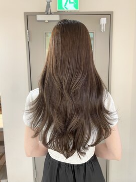 キャンバス バイ ネオリーブ 横浜西口(Canvas by neo.) ブリーチなしアッシュブラウン赤み消しカラー韓国ロング【横浜】