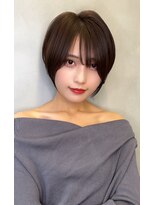 ロンドプロフィール 浦和(Lond profil) 大人可愛い20代30代40代黒髪前下がりショートボブ丸みショート◎