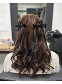 ダウンスタイルハーフツイン