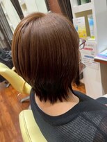 美容室ヒラトヤ 都南店&nbsp;大人可愛い外ハネボブアッシュブラウンワンカラー20代30代