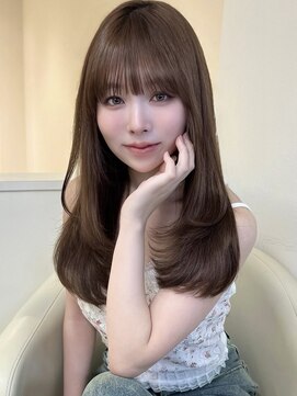 アイトーキョーエス 渋谷(AI TOKYO S) 大人可愛いくびれ巻き顔まわりレイヤーピンクブラウンミディアム