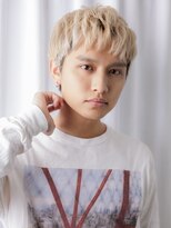 モッズヘア メン 南越谷南口店(mod's hair men) 学生ホワイトブロンド刈り上げマッシュ韓国ヘアa南越谷