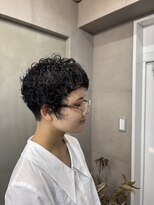 ファビ 渋谷(Fab)&nbsp;くびれヘア/暗めカラー/アプリコットオレンジ/縮毛矯正