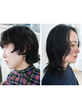 トレンドの質感を叶えるケアパーマで、軽やかな動きとこなれ感を長くキープできるデザインスタイルに。