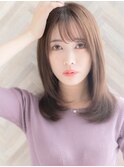 銀座20代30代40代髪質改善/ミディアムレイヤーカット前髪カット