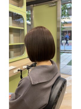 イオエ 西梅田(ioe) ブリーチなしカラー／髪質改善/ミルクティーベージュ/小顔へア