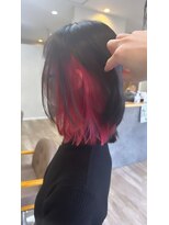 TELA HAIR 石岡店【テーラヘアー】【4月15日NEW OPEN（予定）】 &nbsp;インナーRED×ミディアムレイヤー『TELA HAIR 石岡店』