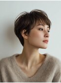 くせ毛を活かす丸みショート×ハイライト自然な動き[西宮北口]