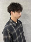 メンズマッシュ波巻きスパイラルパーマツイストスパイラルパーマ
