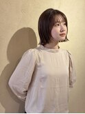 【こなれ感UP】外はねボブ×透明感カラー
