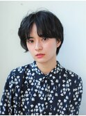 ナチュラル黒髪ショート☆ふわふわボブ