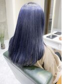 夏に似合うおしゃれブルーカラー☆Aラインカットトリートメント