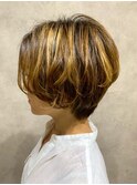 動きがあるショートボブ{湘南/湘南/藤沢}