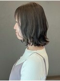 アッシュグレージュなくびれボブスタイル!/ニュアンスカラー