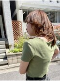 ・くびれヘアマッシュボブ　小顔カット