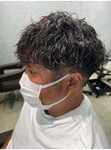 メンズパーマ波巻きスパイラルパーマツイストパーママッシュ