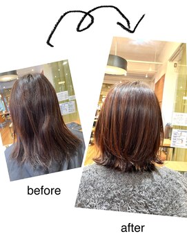 イデア 南守谷店(idea) ストレート+デジタルパーマ