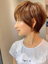 ビューブルー 亀戸錦糸町(VIEW BLUE) 黒髪オリーブグレー小顔大人ショートボブ明るい白髪染め