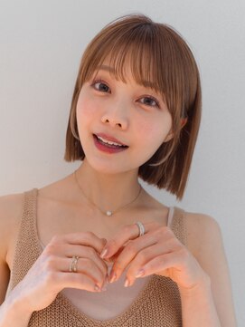 ガーデン 銀座(GARDEN) 前髪あり　大人カジュアル切りっぱなしボブ　イメチェン　銀座