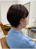 大人ショートボブ丸みショートカットマッシュショート前髪あり