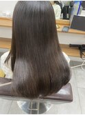 くびレイヤーグレーベージュニュアンスカラー白髪染め白髪ぼかし
