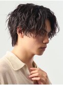 センターパート波巻きパーマスパイラルパーマツイストスパイラル