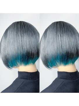 アボックス(abox) シルバーアッシュ(ターコイズインナーカラー)