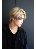 ハイトーンカラーグレージュカラーフェザーパーマ韓国ヘア　ｋ