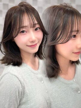 ジーナ 名駅(XENA.) 《LUNA》オリーブグレージュ/流れる顔周りカット/韓国/くびれ