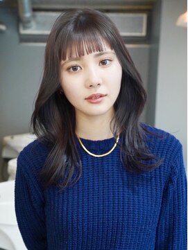 オルセン(OLSEN) ハイレイヤー/ミディアム・ロング/20代/顔周り/ブラウンベージュ