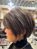 ルーファス 恵比寿 渋谷(Ruufus)&nbsp;40代 50代 白髪ぼかしショートボブ  2511