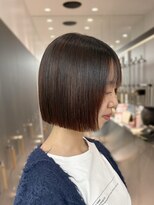 ロンドシエル 横浜(Lond ciel)&nbsp;オリーブグレー/ボブ/顔周り/小顔/レイヤー/髪質改善/縮毛矯正