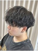 MEN’S HAIR/波巻きツイストスパイラル/リバースセンターパート