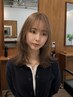 【透明感抜群】カット+ブリーチなしダブルカラー+スパTR+マーブ