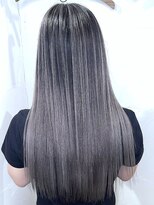 ブレイズヘアー(BLAZEhair) 【極細ハイライト】ホワイトバレイヤージュ×ブリーチ2回
