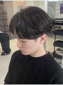 横浜駅メンズカットメンズパーマニュアンスパーマセンターパート