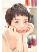 ベビーショートバング×シアーベージュでツヤ肌に☆