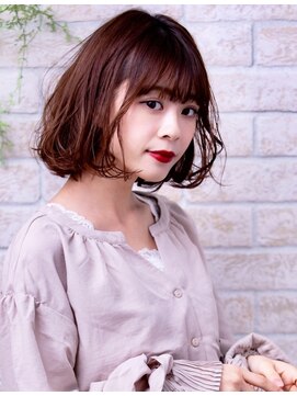 ヘアーアートシフォン 池袋西口店(Hair art chiffon) 3Dカラーピンクアッシュ似合わせカットふわミディボブディ