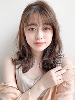 外ハネボブセクションカラーペールベージュくびれミディ愛され*