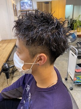 エルオム(EL.HOMME) 【YUKI】アップバング×ツイストパーマ